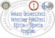 Ankara Üniversitesi Veteriner Fakültesi Eğitim - Öğretim Programı