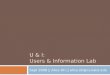 U & I: Users  &  Information Lab