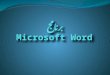برنامج  Microsoft Word