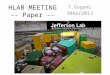 HLAB MEETING -- Paper --