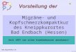 Migräne- und Kopfschmerzkompaktkur des Kneippkurortes Bad Endbach (Hessen)