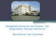 Hospital General de Chone “Dr. Napoleón Dávila Córdova” Rendición de  Cuentas