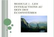 Module 1 - Les interactions au sein des écosystèmes