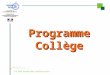 Programme Collège