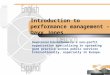 Introduction to performance management - Davy Jones