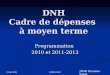 DNH Cadre de dépenses  à moyen terme
