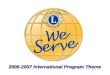 2006-2007 International Program Theme