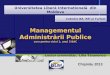 Management ul  Administrării Publice curs pentru ciclul 1, anul 2 BAC