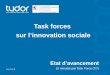 Task forces  sur l’innovation sociale Etat d’avancement 15 minutes par Task Force (7/7)
