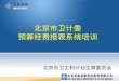 北京市卫计委 预算经费报表系统培训