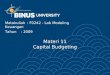Materi 11 Capital Budgeting