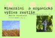 Minerální  a organická výživa rostlin