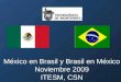 México en Brasil y Brasil en México Noviembre 2009 ITESM, CSN