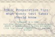 TOEIC Preparation Tips: What every test taker should know