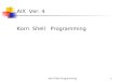AIX  Ver. 4 Korn  Shell   Programming