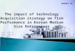 The impact of technology Acquisition strategy on firm Performance in Korean Medium