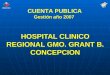 HOSPITAL CLINICO REGIONAL GMO. GRANT B. CONCEPCION