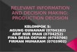 RELEVANT INFORMATION AND DECISION MAKING: PRODUCTION DECISION