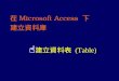 在 Microsoft Access  下 建立資料庫