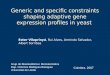 Generic and specific constraints shaping adaptive gene expression profiles in yeast