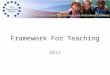 Framework For Teaching