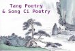 Tang Poetry & Song Ci Poetry