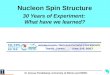 Nucleon Spin Structure 30 Years of Experiment:  What have we learned?