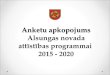 Anketu apkopojums Alsungas novada attīstības programmai  2015 - 2020
