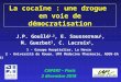 La cocaïne : une drogue  en voie de démocratisation