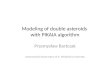 Modeling  of double  asteroids with  PIKAIA  algorithm