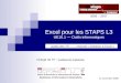 Excel pour les STAPS L3 UE16.1  ―  Outils informatiques
