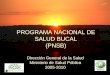 PROGRAMA NACIONAL DE SALUD BUCAL (PNSB)