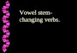 Vowel stem-changing verbs
