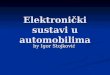 Elektronički sustavi u automobilima