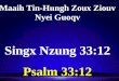 Maaih Tin-Hungh Zoux Ziouv Nyei Guoqv Singx Nzung 33:12 Psalm 33:12