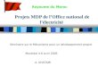 Projets MDP de l’Office national de l’électricité