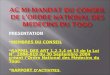 AG MI-MANDAT DU CONSEIL DE L’ORDRE NATIONAL DES MEDECINS DU TOGO