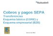 Cobros y pagos SEPA Transferencias Esquema básico (CORE) y Esquema empresarial (B2B)