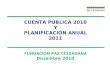 CUENTA PÚBLICA 2010 Y PLANIFICACIÓN ANUAL 2011 FUNDACIÓN PAZ CIUDADANA