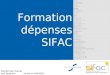 Formation dépenses SIFAC