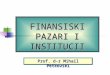 FINANSISKI PAZARI I INSTITUCII