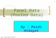 Panel Data {Pooled Data}