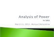 Analysis of Power