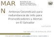 Antenas Geonetcast para redundancia de  info  para  Pronosticadores y Alertas  en  El Salvador