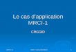 Le cas d’application MRCI-1