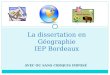 La dissertation en Géographie IEP Bordeaux