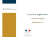 La loi de règlement Séminaire Algérie  Novembre 2011
