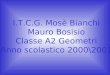 I.T.C.G. Mosè Bianchi Mauro Bosisio Classe A2 Geometri Anno scolastico 2000\2001