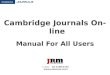 Cambridge Journals Online Manual For All Users