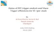 Status of RPC trigger analysis and Muon Trigger efficiencies for W-> μν study